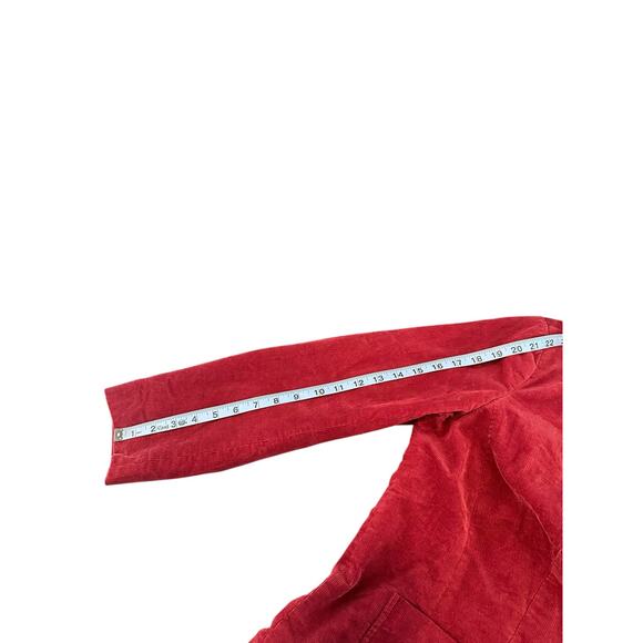 Talbots Blazer Burgundy Corduroy Office Work Career Business Size 14 Petite - Picture 12 of 13